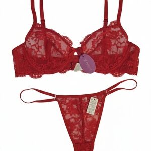 Red Lace Lingerie Set